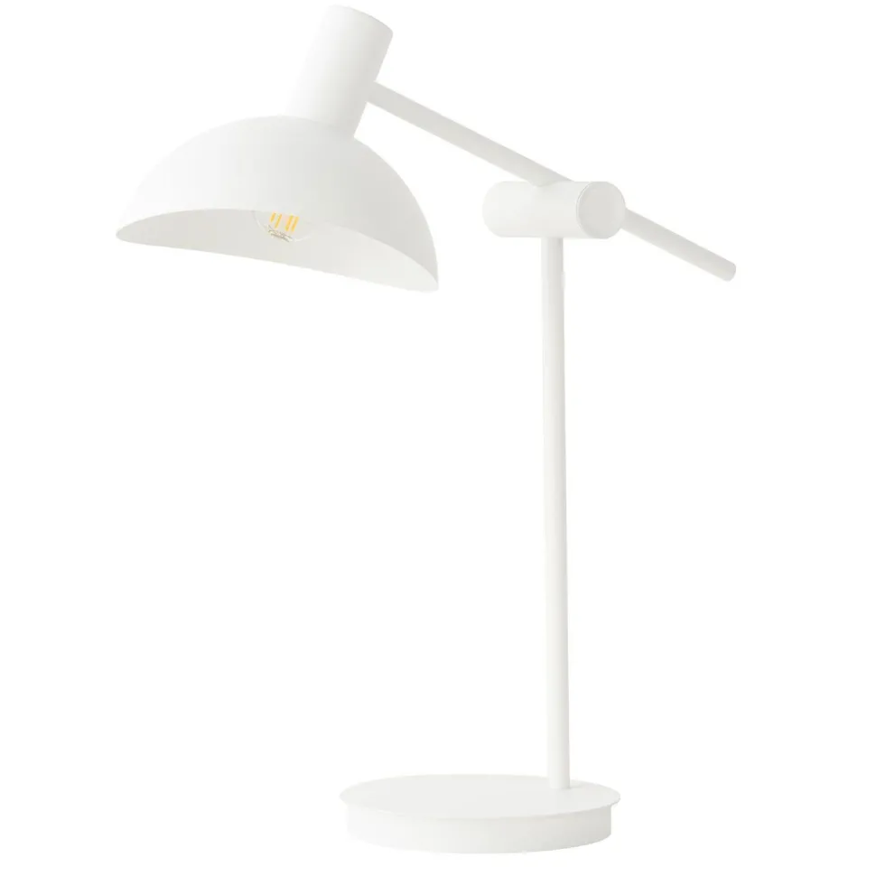 Verstellbare Schreibtischleuchte Weiß Metall 45 cm E14