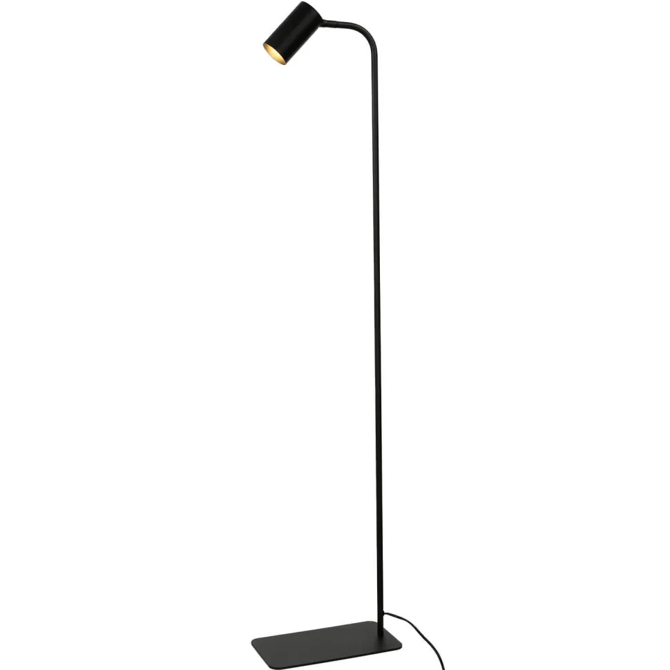 Verstellbare Stehlampe Wohnzimmer Schwarz Metall 124cm
