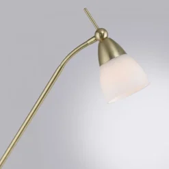 Verstellbare Stehleuchte in Messing Dimmer Glas 163 cm