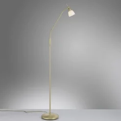 Verstellbare Stehleuchte in Messing Dimmer Glas 163 cm