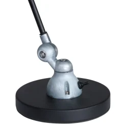 Verstellbare Tischlampe Metall in Schwarz Silber 68 cm