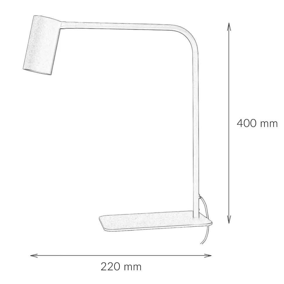 Verstellbare Tischleuchte Schwarz Metall 40cm GU10