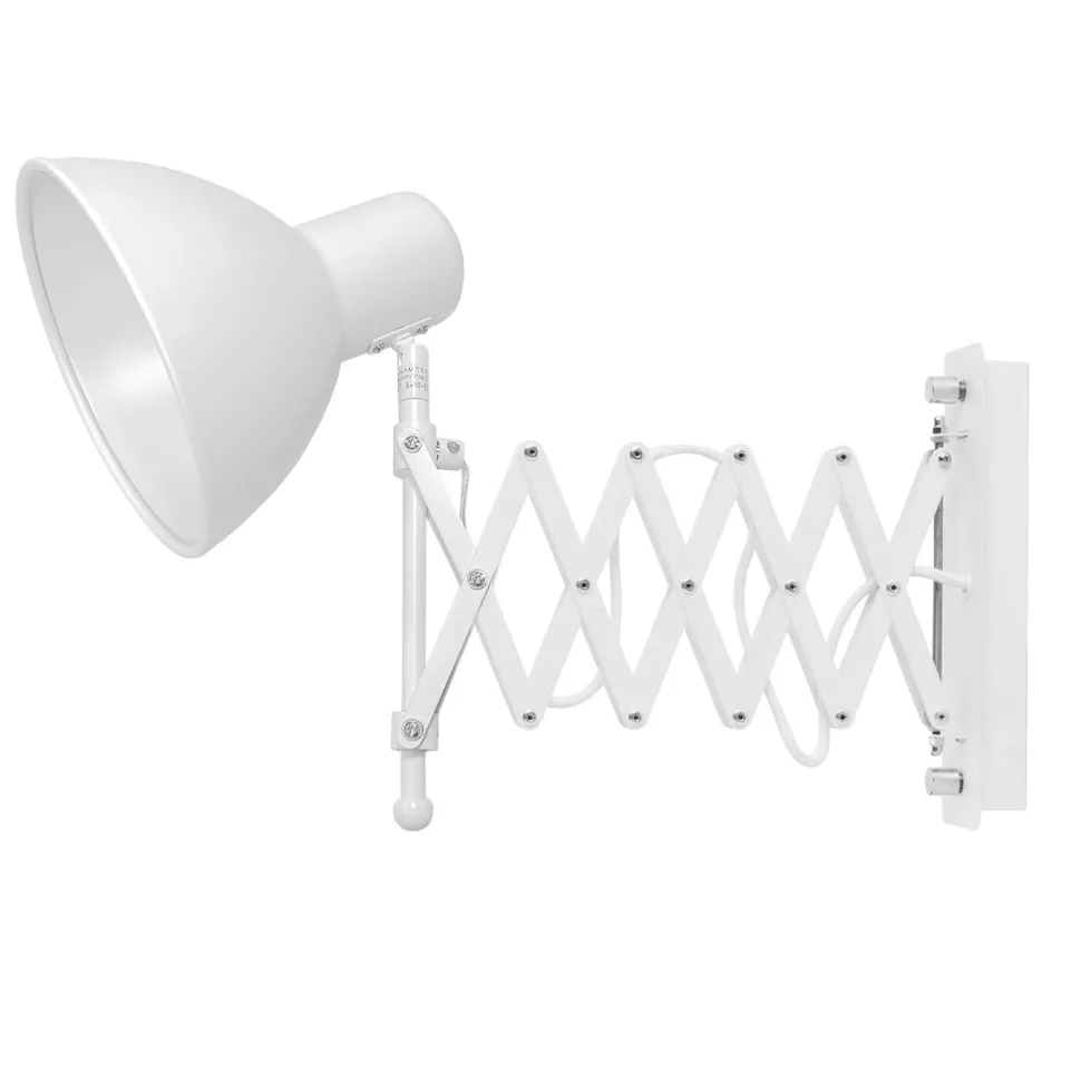 Verstellbare Wandlampe Weiß mit Auszug HARMONY
