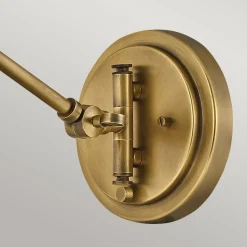 Verstellbare Wandleuchte Rattan Metall E27 Gelenkarm