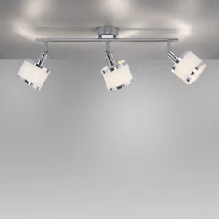 Verstellbarer Deckenspot Chrom 3-flammig E14 blendarm