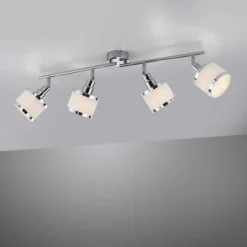 Verstellbarer Deckenspot Chrom 4-flammig E14 78 cm