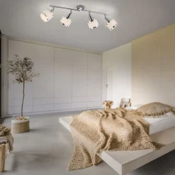 Verstellbarer Deckenspot Chrom 4-flammig E14 78 cm