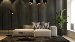 Verstellbarer Deckenspot Stoff E27 90 cm lang blendarm