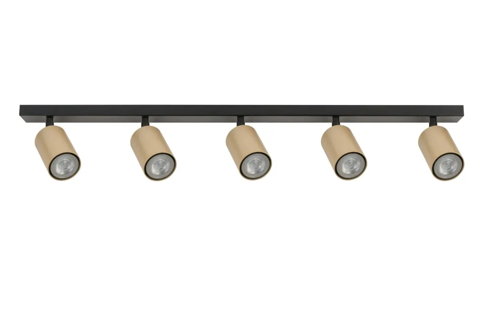 Verstellbarer Deckenstrahler Gold Schwarz Zylinder GU10