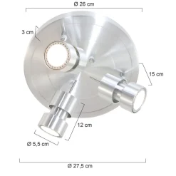 Verstellbarer Deckenstrahler Metall Ø27,5 cm inkl. GU10