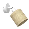 Verstellbarer Wandstrahler Jute Metall Weiß H:20 cm E27