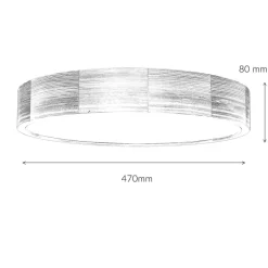 Vielseitige Deckenleuchte ARBARO Holz Modern rund