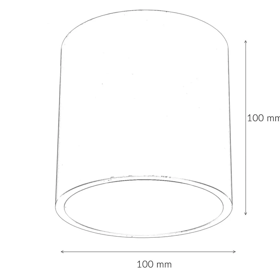 Vielseitiger Deckenspot Beton Ø10cm klein rund GU10