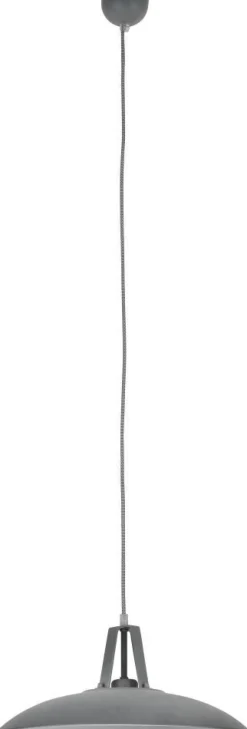 Vintage Hängeleuchte in grau