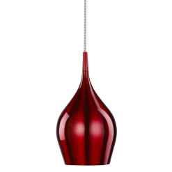 Vintage Pendelleuchte E14 in Rot