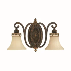 Wandlampe ANABELL 1 Braun 2xE27 Landhaus Leuchte