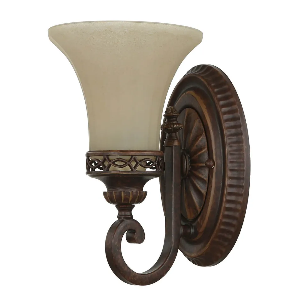 Wandlampe ANABELL 1 in Braun B:16cm Landhaus Lampe