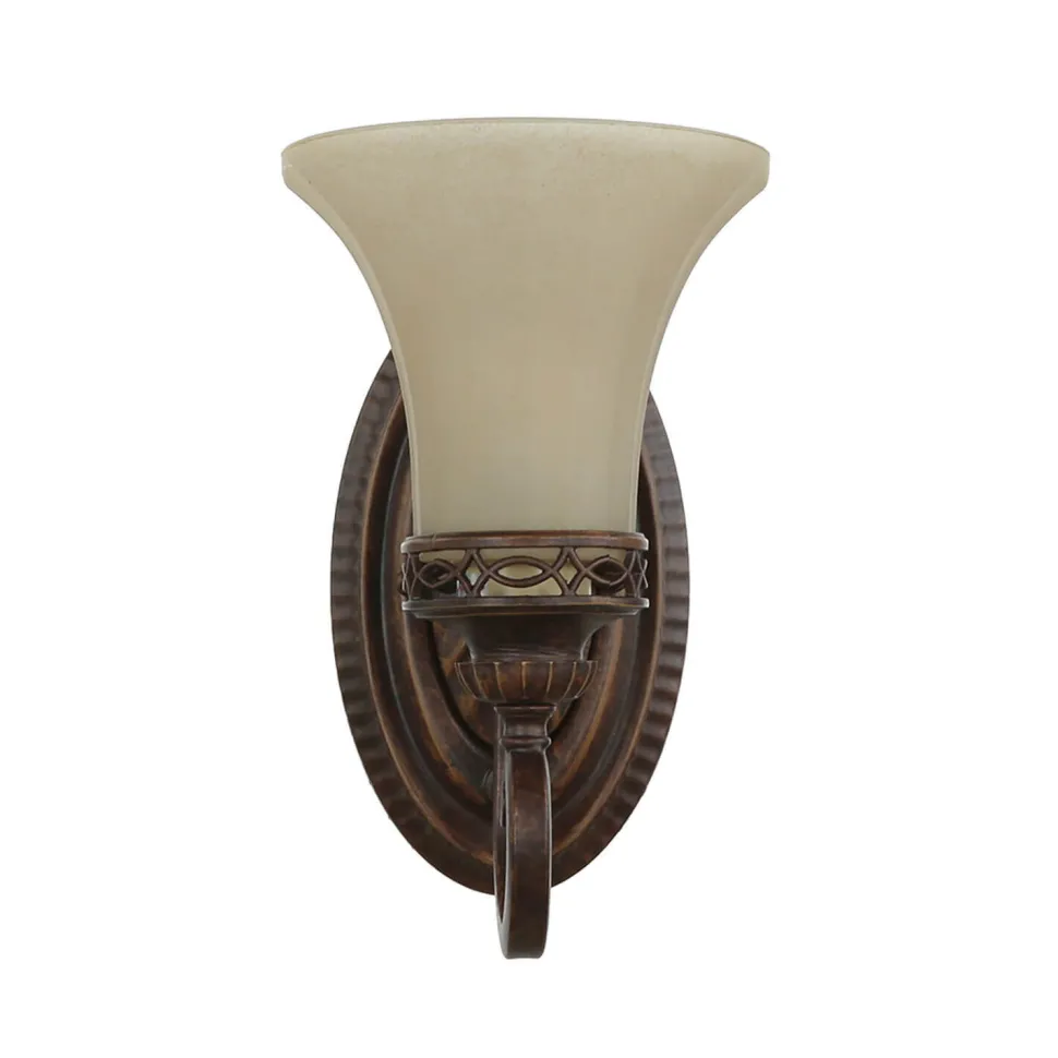 Wandlampe ANABELL 1 in Braun B:16cm Landhaus Lampe