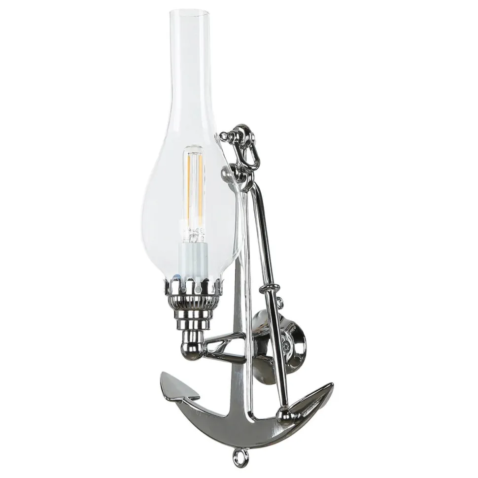 Wandlampe ANCORA Chrom Messing Maritim Badezimmer
