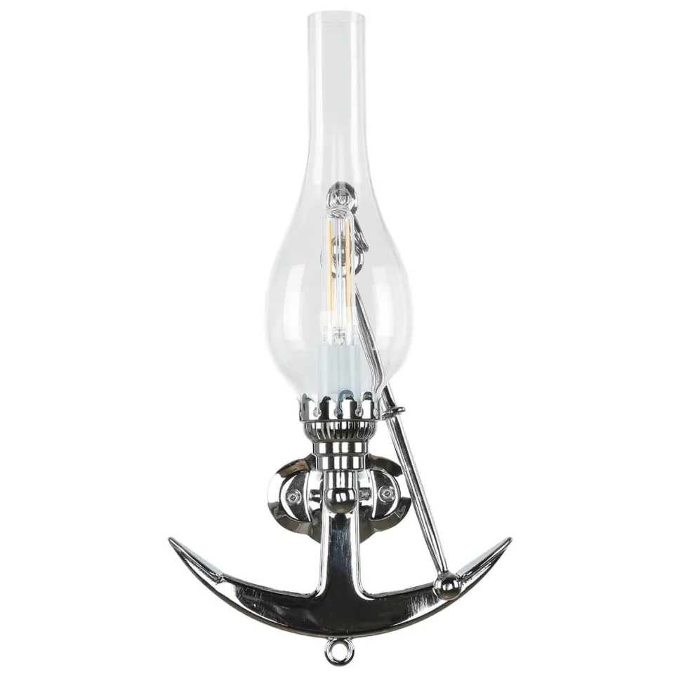 Wandlampe ANCORA Chrom Messing Maritim Badezimmer
