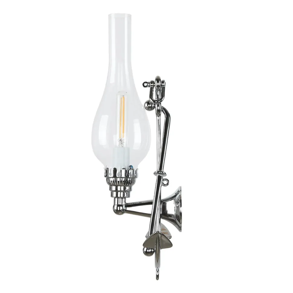 Wandlampe ANCORA Chrom Messing Maritim Badezimmer