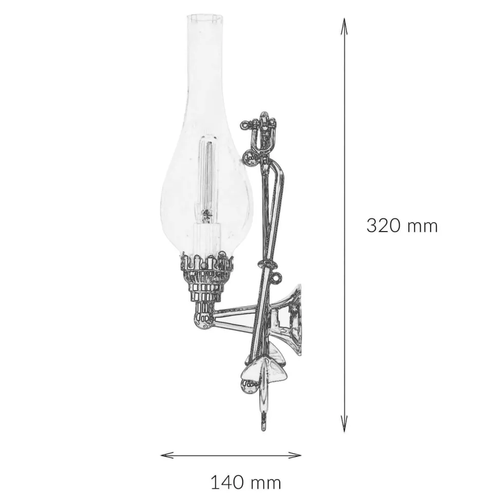 Wandlampe ANCORA Chrom Messing Maritim Badezimmer