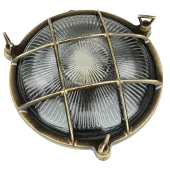 Wandlampe außen Messing Maritim IP64 E27 SERIFOS