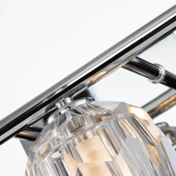 Wandlampe Bad Kristall LED G9 IP44 B: 55 cm Chrom