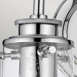 Wandlampe Badezimmer B: 37,4 cm IP44 E27 in Chrom