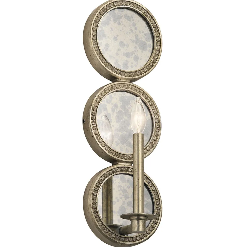 Wandlampe CANDELA 13 Quecksilberglas Gold Leuchte