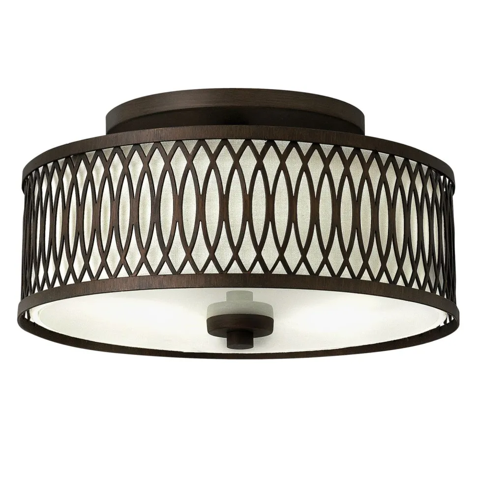 Wandlampe CIARA Creme Braun Ø33cm Vintage Leuchte