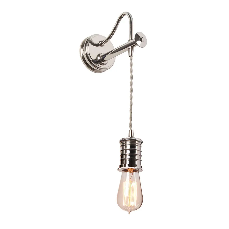 Wandlampe COLGAR Messing in Nickel Lampe Flur Bett