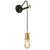 Wandlampe COLGAR Messing Schwarz Vintage Lampe