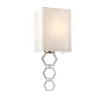 Wandlampe Creme Chrom Up Down E27 Stoff Metall Modern