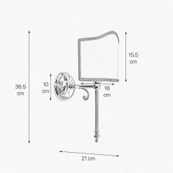 Wandlampe E14 Messing poliert Stoff Weiß Klassisch