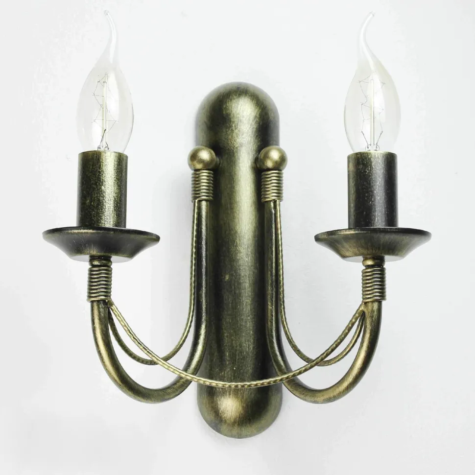 Wandlampe E14 Metall Rustikal 2-flammig ARES