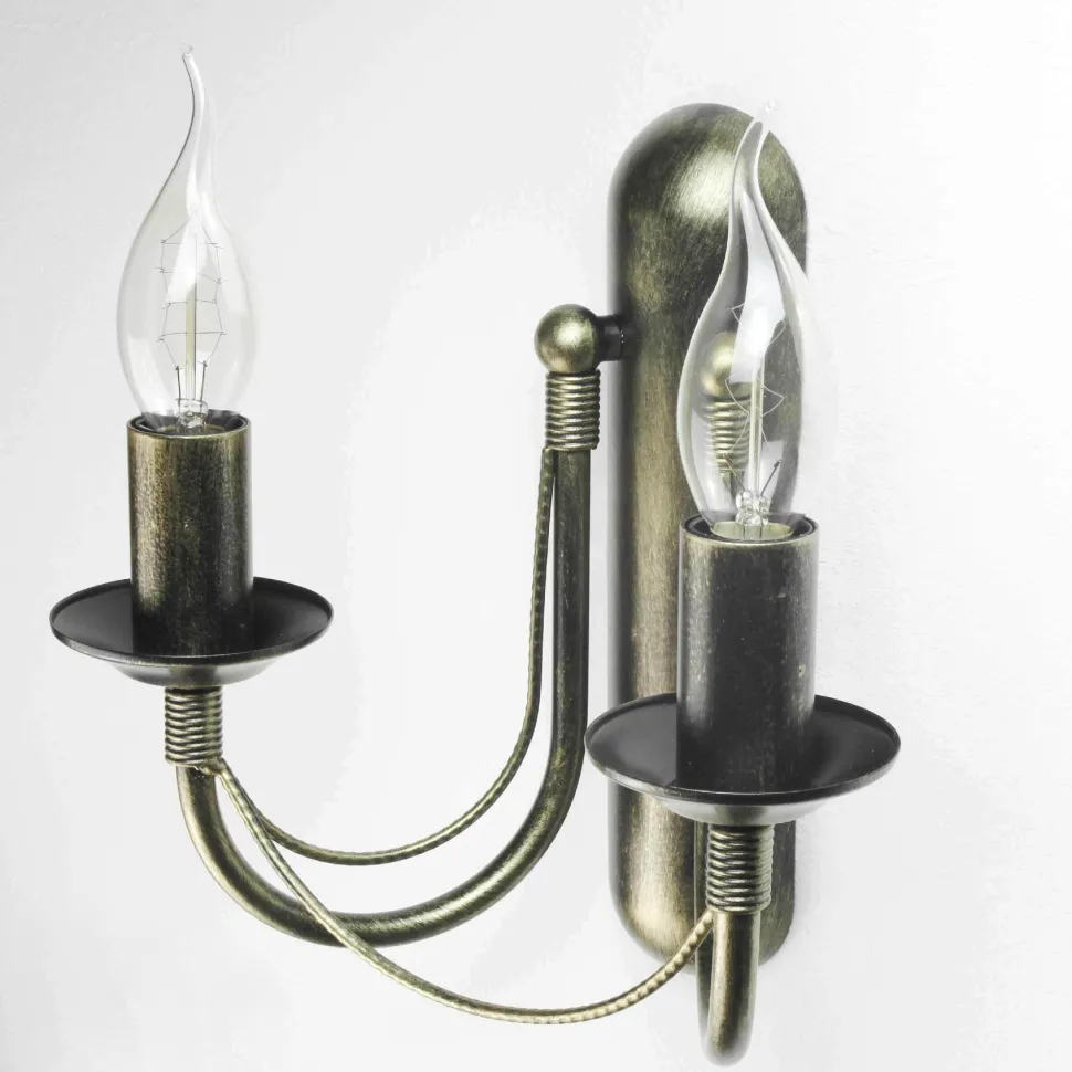 Wandlampe E14 Metall Rustikal 2-flammig ARES