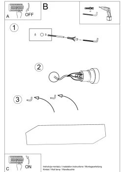 Wandlampe eckig 31 cm breit Keramik bemalbar Weiß