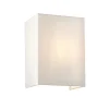 Wandlampe eckig Stoff Up Down E27 Creme Chrom