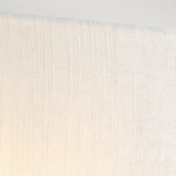 Wandlampe eckig Stoff Up Down E27 Creme Chrom