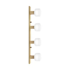 Wandlampe 4-flammig in Bronze hell E27 Echt-Messing