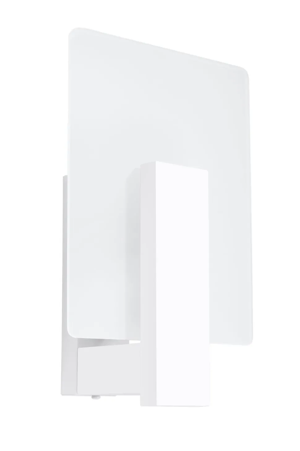 Wandlampe Glas Holz Weiß eckig E14 blendarm innen