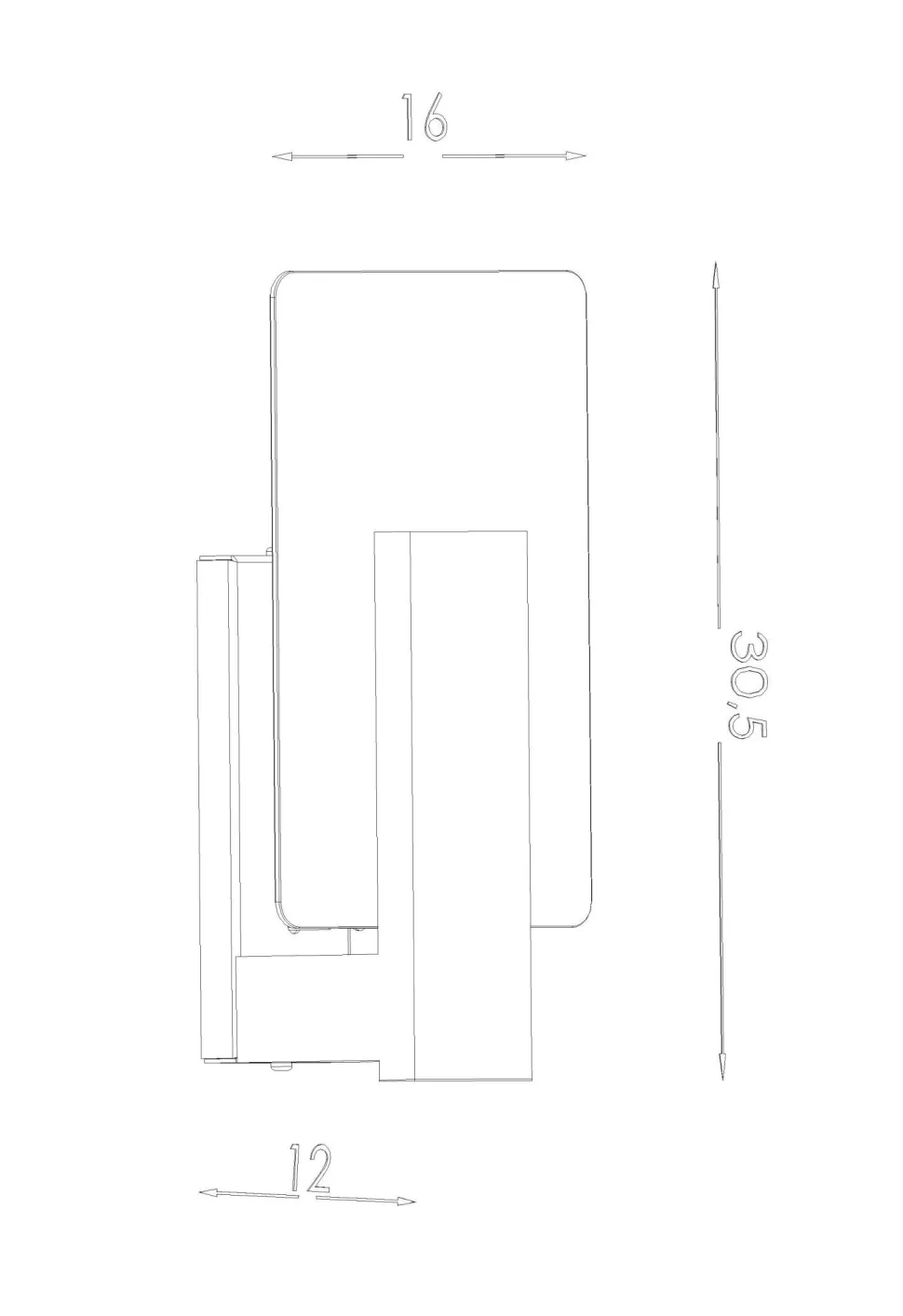 Wandlampe Glas Holz Weiß eckig E14 blendarm innen