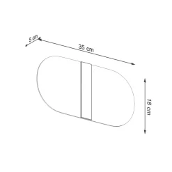 Wandlampe Glas Metall blendarm 35 cm breit Weiß Chrom