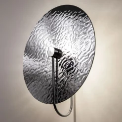 Wandlampe Glas Metall G9 Ø 40 cm H: 44,5 cm Chrom rund