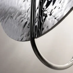 Wandlampe Glas Metall G9 Ø 40 cm H: 44,5 cm Chrom rund