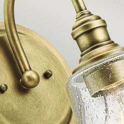 Wandlampe Glasschirm Metall Jugendstil in Messing LIODA