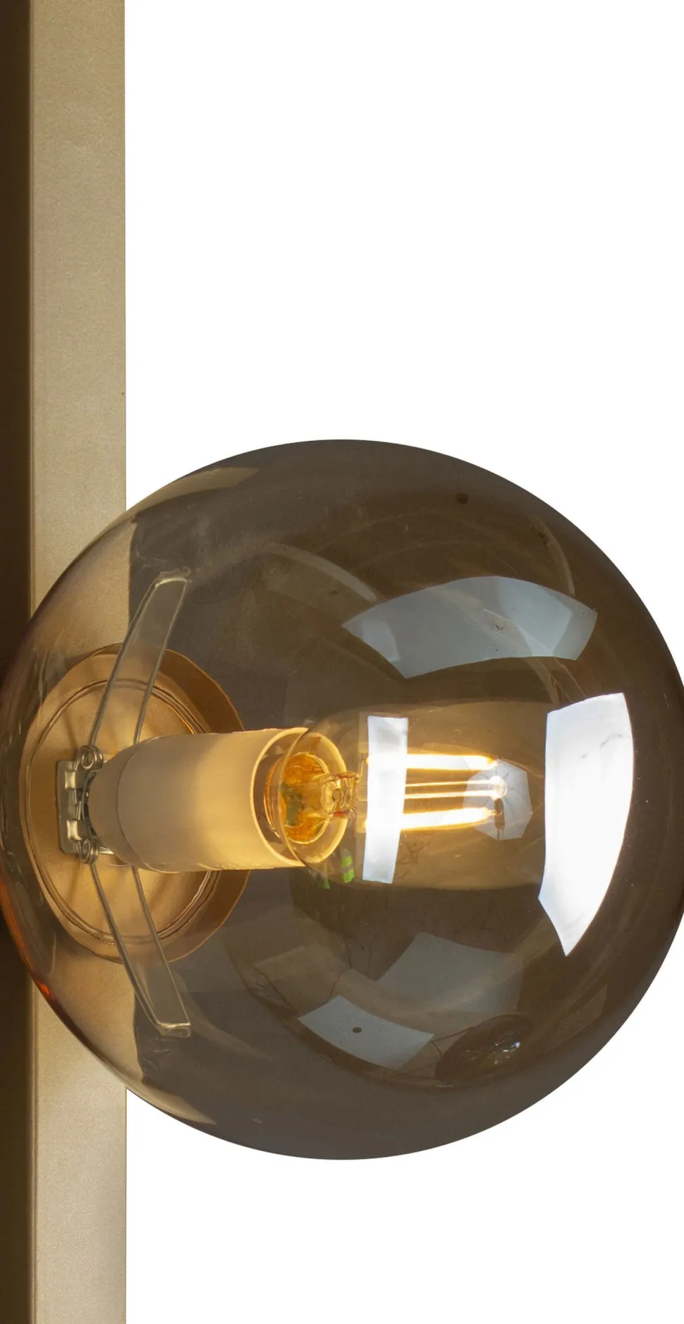 Wandlampe Gold Bernstein Glaskugel E14 B:14 cm blendarm