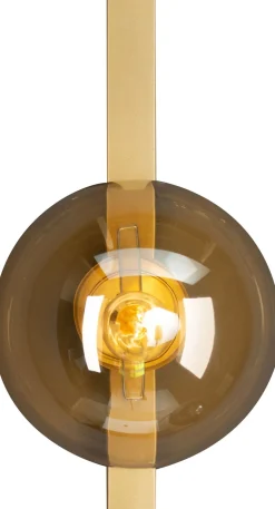 Wandlampe Gold Bernstein Glaskugel E14 B:14 cm blendarm