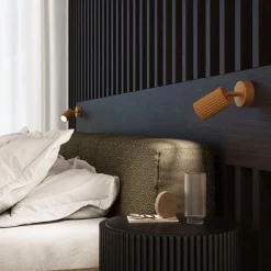 Wandlampe GU10 B: 8 cm klein schwenkbar aus Aluminium in Gold